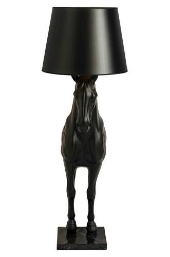 MOOSEE lampa podłogowa KOŃ HORSE STAND S czarna - włókno szklane