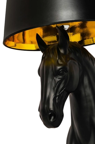 MOOSEE lampa podłogowa KOŃ HORSE STAND S czarna - włókno szklane