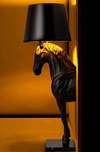 MOOSEE lampa podłogowa KOŃ HORSE STAND S czarna - włókno szklane