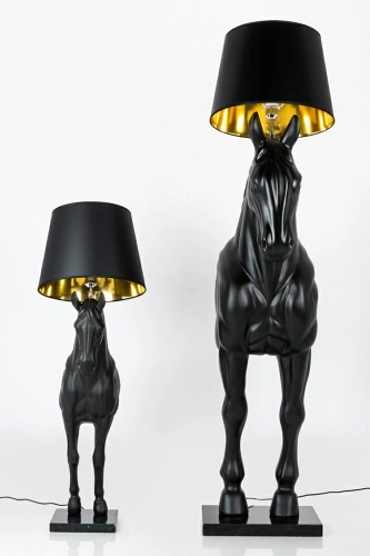 MOOSEE lampa podłogowa KOŃ HORSE STAND S czarna - włókno szklane