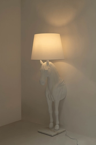 MOOSEE lampa podłogowa KOŃ HORSE STAND S biała - włókno szklane