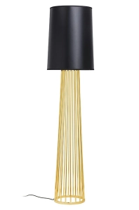 MOOSEE lampa podłogowa HOLMES STRAIGHT złota z czarnym kloszem