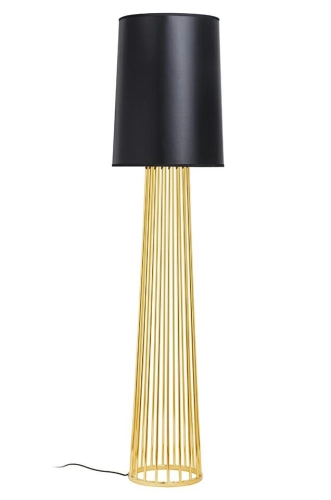 MOOSEE lampa podłogowa HOLMES STRAIGHT złota z czarnym kloszem