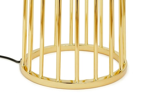MOOSEE lampa podłogowa HOLMES STRAIGHT złota z czarnym kloszem