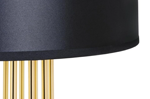 MOOSEE lampa podłogowa HOLMES STRAIGHT złota z czarnym kloszem