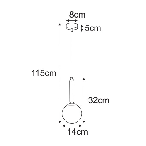 Lampa wisząca K-5860 z serii TOKI