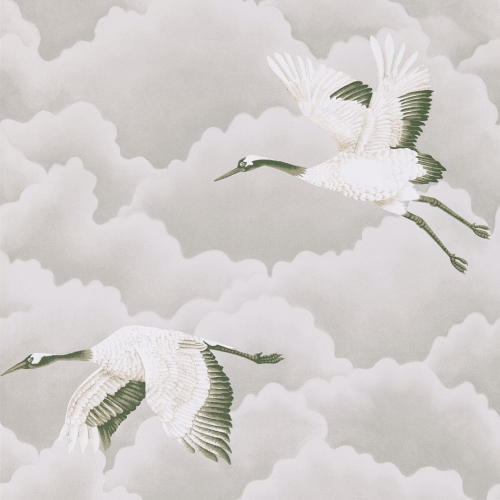 Harlequin Palmetto Cranes in Flight 111230